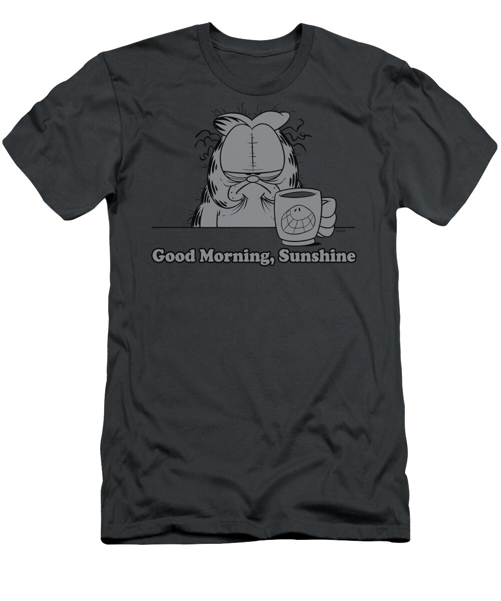 Garfield T-Shirt featuring the digital art Garfield - Good Morning Sunshine by Brand A