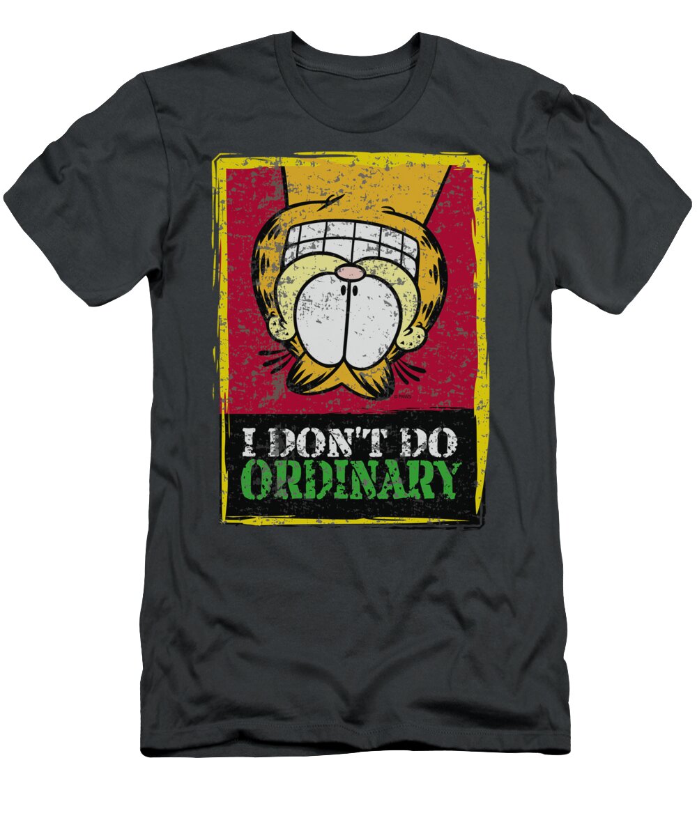Garfield T-Shirt featuring the digital art Garfield - I Don't Do Ordinary by Brand A