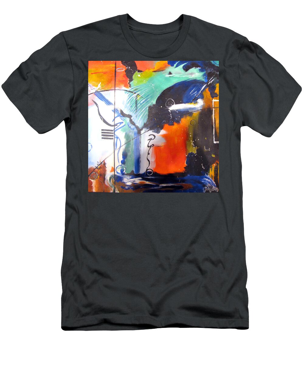 God T-Shirt featuring the painting Genesis 1 vs. 2 God by Gary Smith