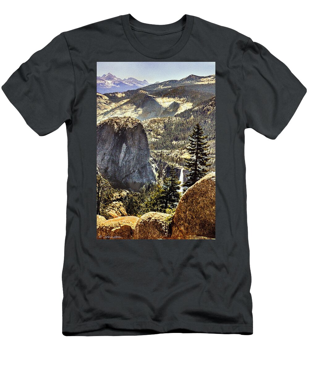 Yosemite Valley T-Shirt featuring the photograph Glacier Point Yosemite N P by Bob and Nadine Johnston
