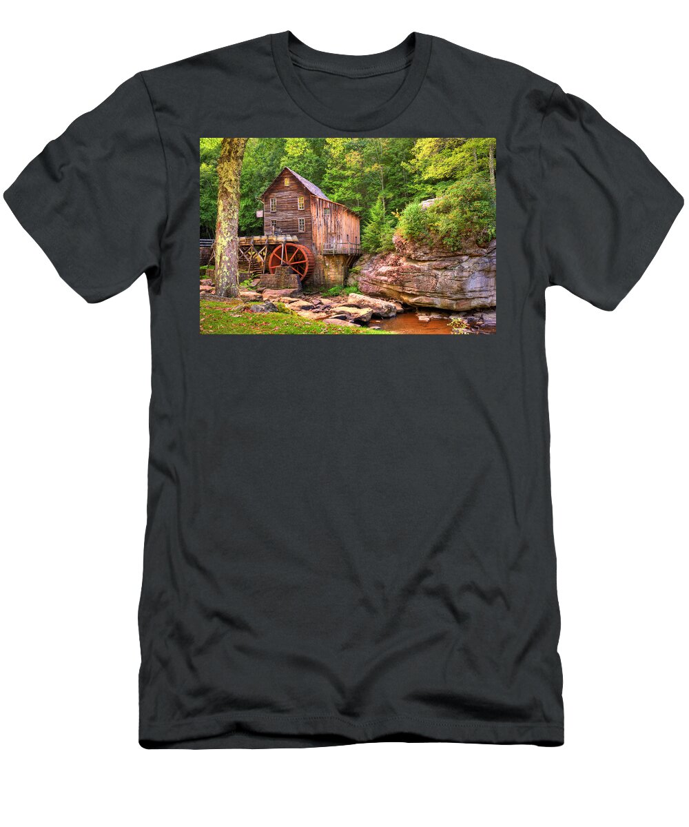 America T-Shirt featuring the photograph Glade Creek Mill by Gregory Ballos