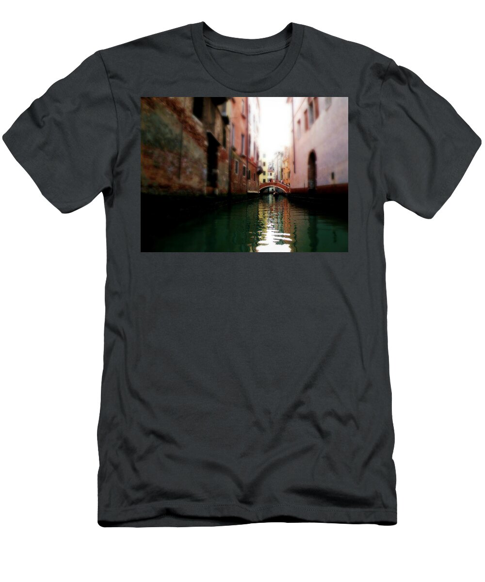 Gliding Along The Canal T-Shirt featuring the photograph Gliding Along the Canal by Micki Findlay