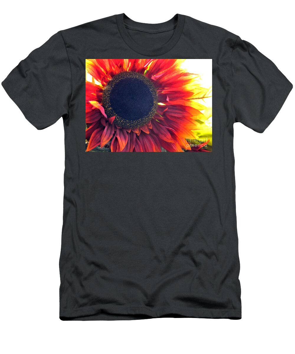 Glowing Sunflower T-Shirt featuring the photograph Glowing Sunflower by Maria Urso