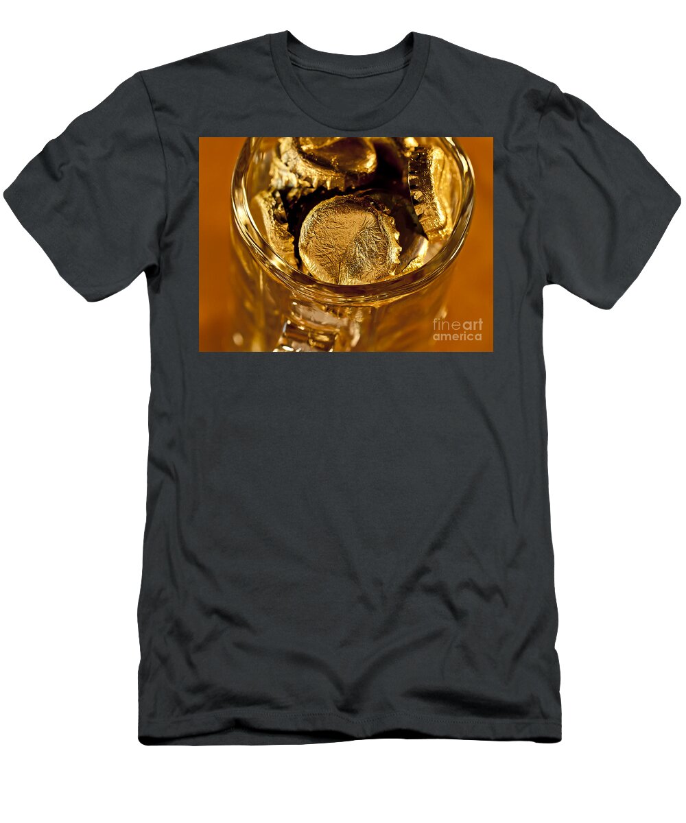 Beer T-Shirt featuring the photograph Golden Beer Mug by Wilma Birdwell