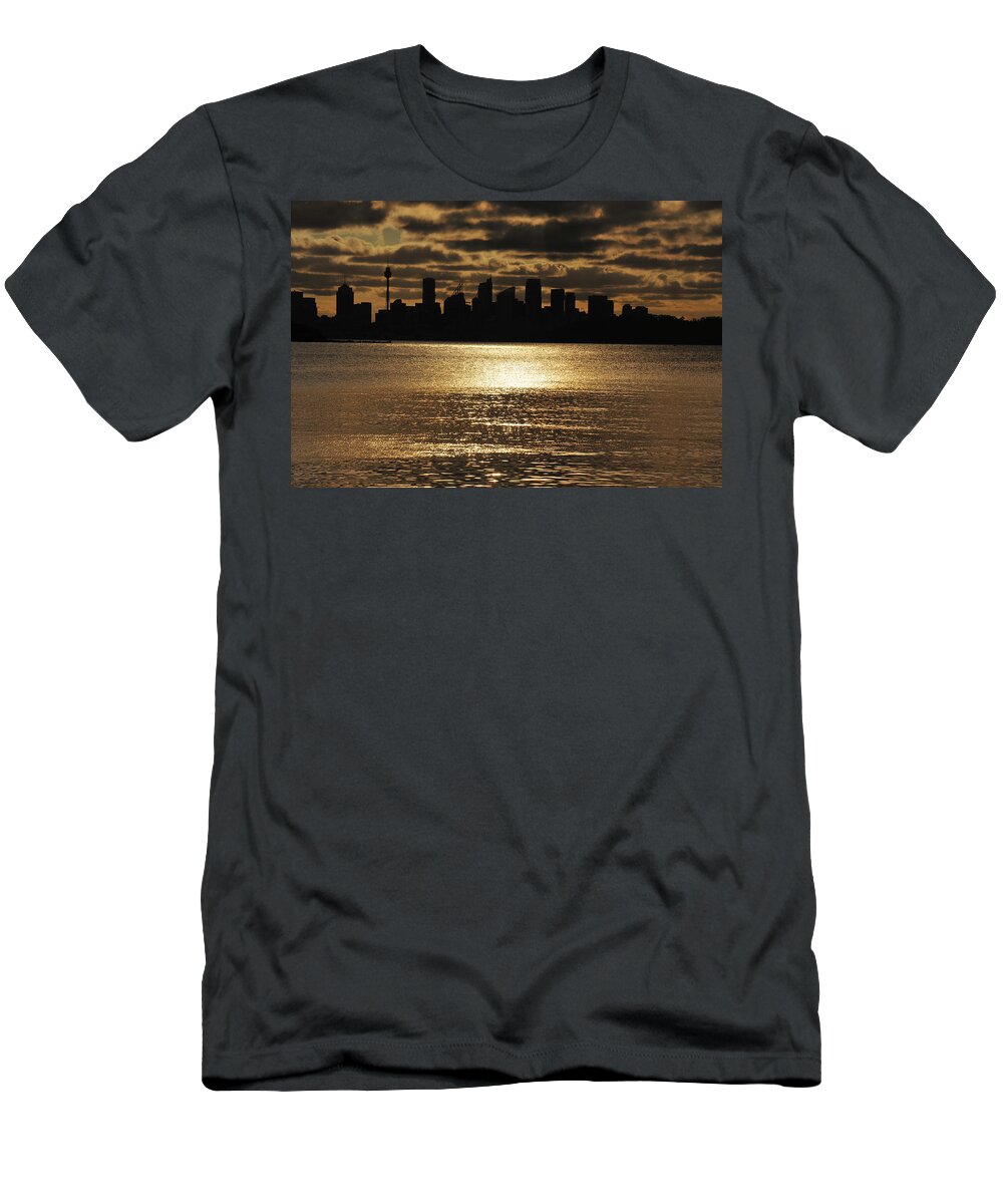Acrylic Print T-Shirt featuring the photograph Golden Sydney by Harry Spitz
