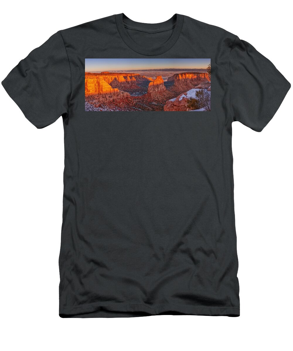 Panoramic Prints T-Shirt featuring the photograph Grand View Sunrise by Darren White