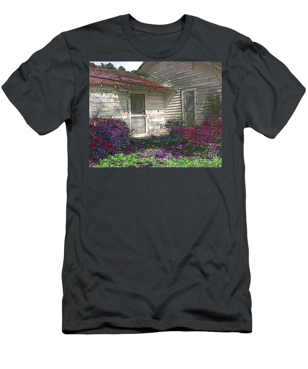 Old House T-Shirt featuring the photograph Granny's Garden by Lee Owenby