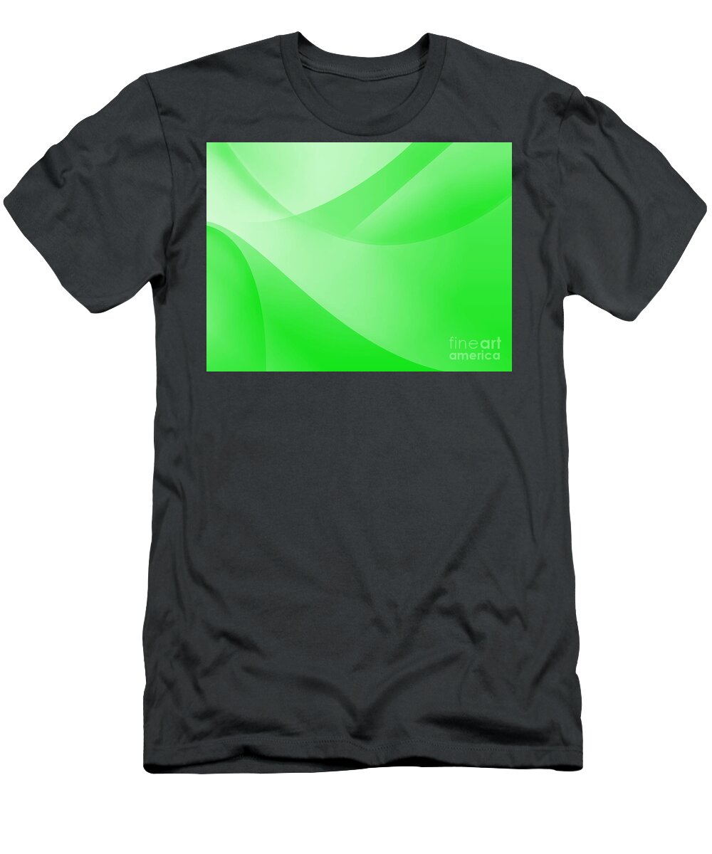 Abstract T-Shirt featuring the digital art Green Wallpaper by Henrik Lehnerer