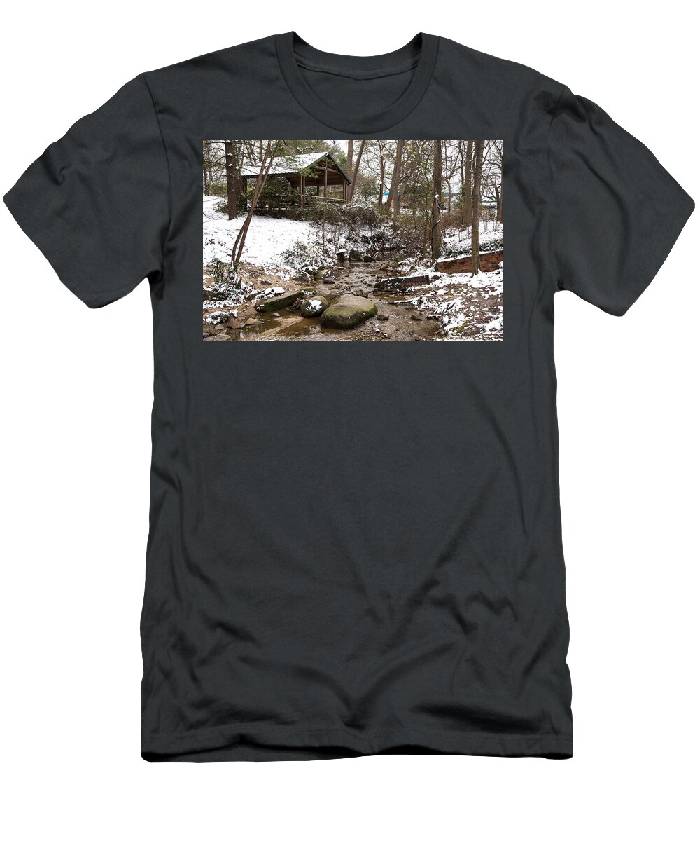 Cayce T-Shirt featuring the photograph Guignard Park in Winter by Charles Hite