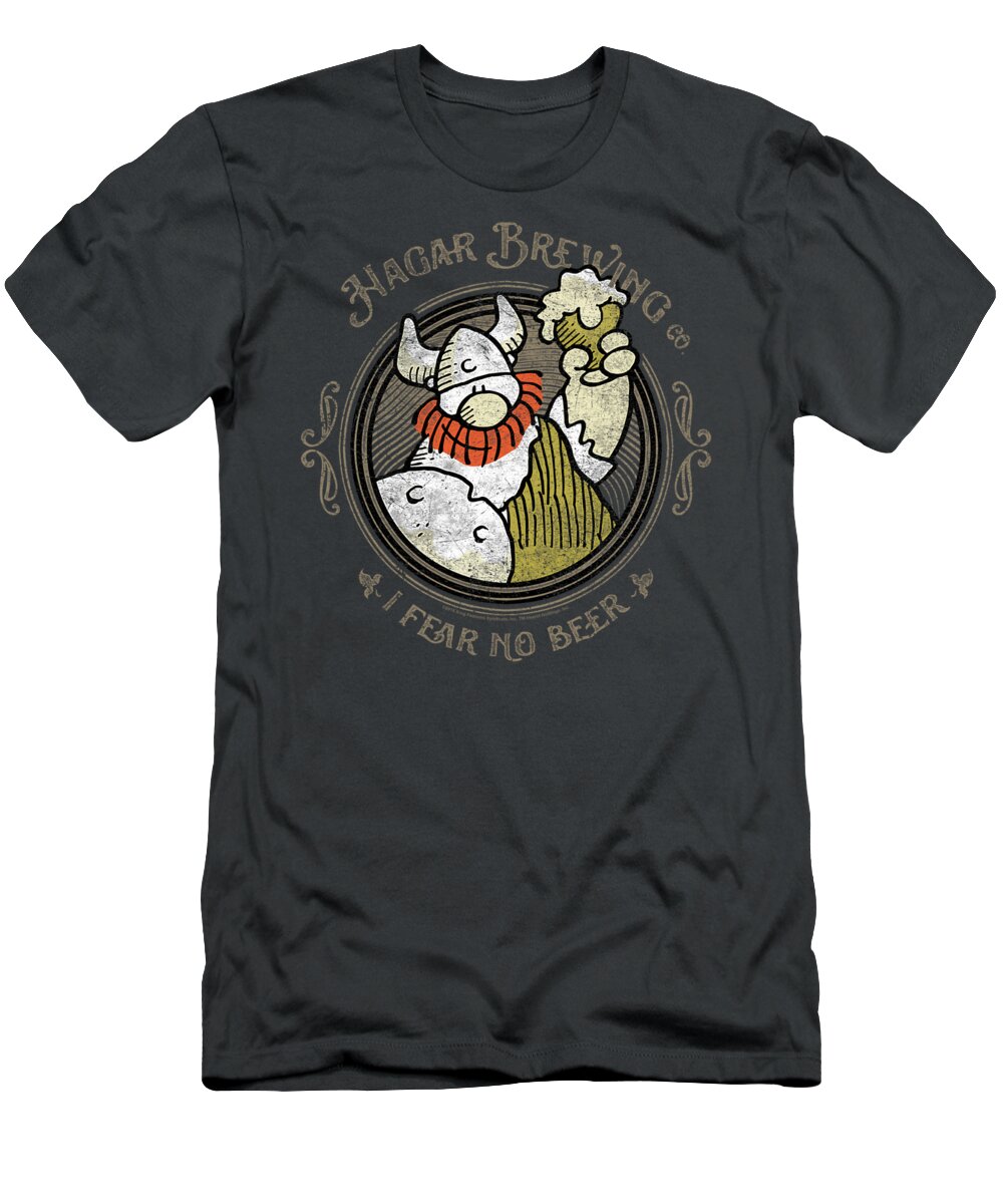  T-Shirt featuring the digital art Hagar The Horrible - Hagar Brewing by Brand A