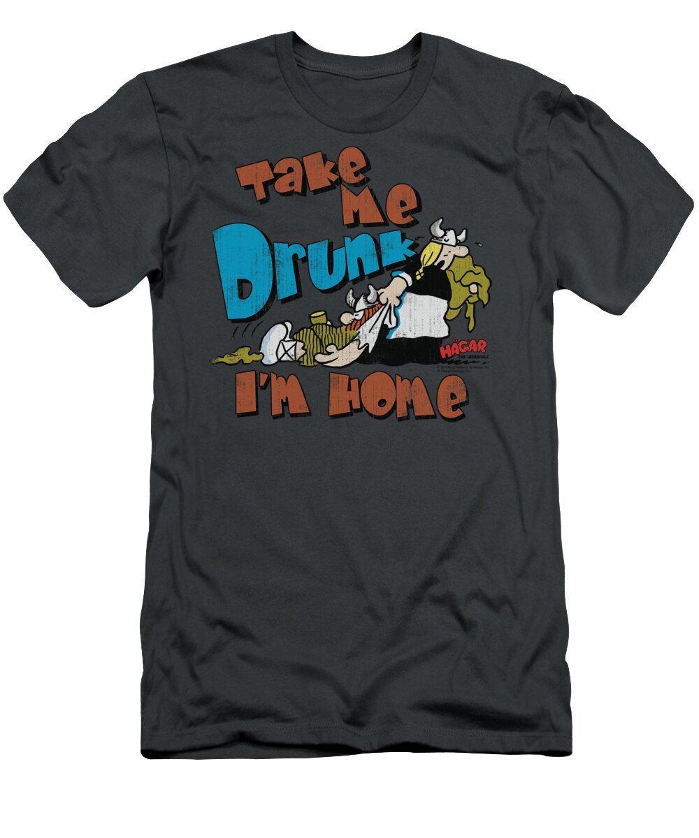  T-Shirt featuring the digital art Hagar The Horrible - Take Me Home by Brand A