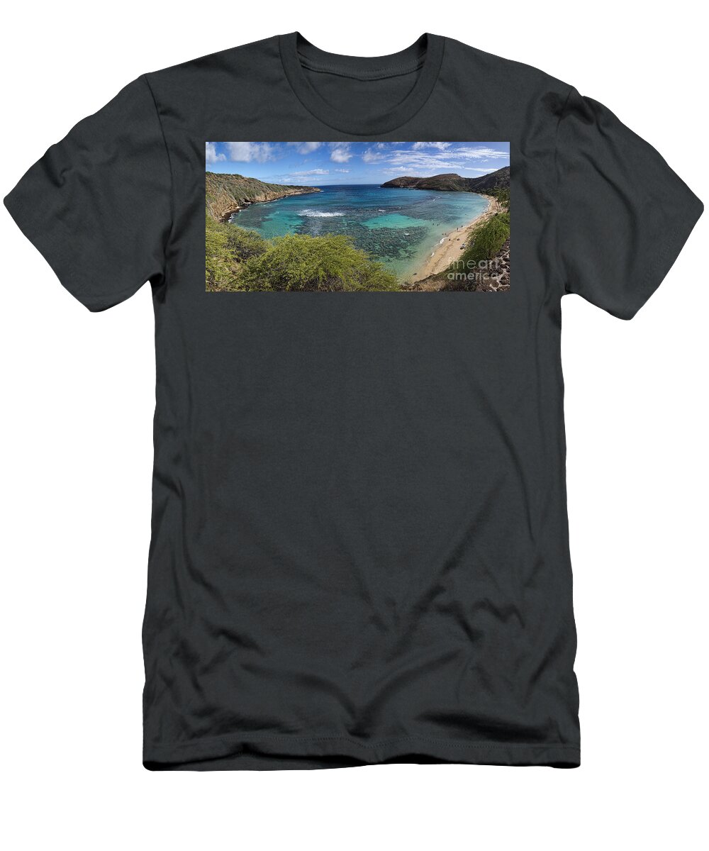 Beach T-Shirt featuring the photograph Hanauma Bay Panorama by David Smith