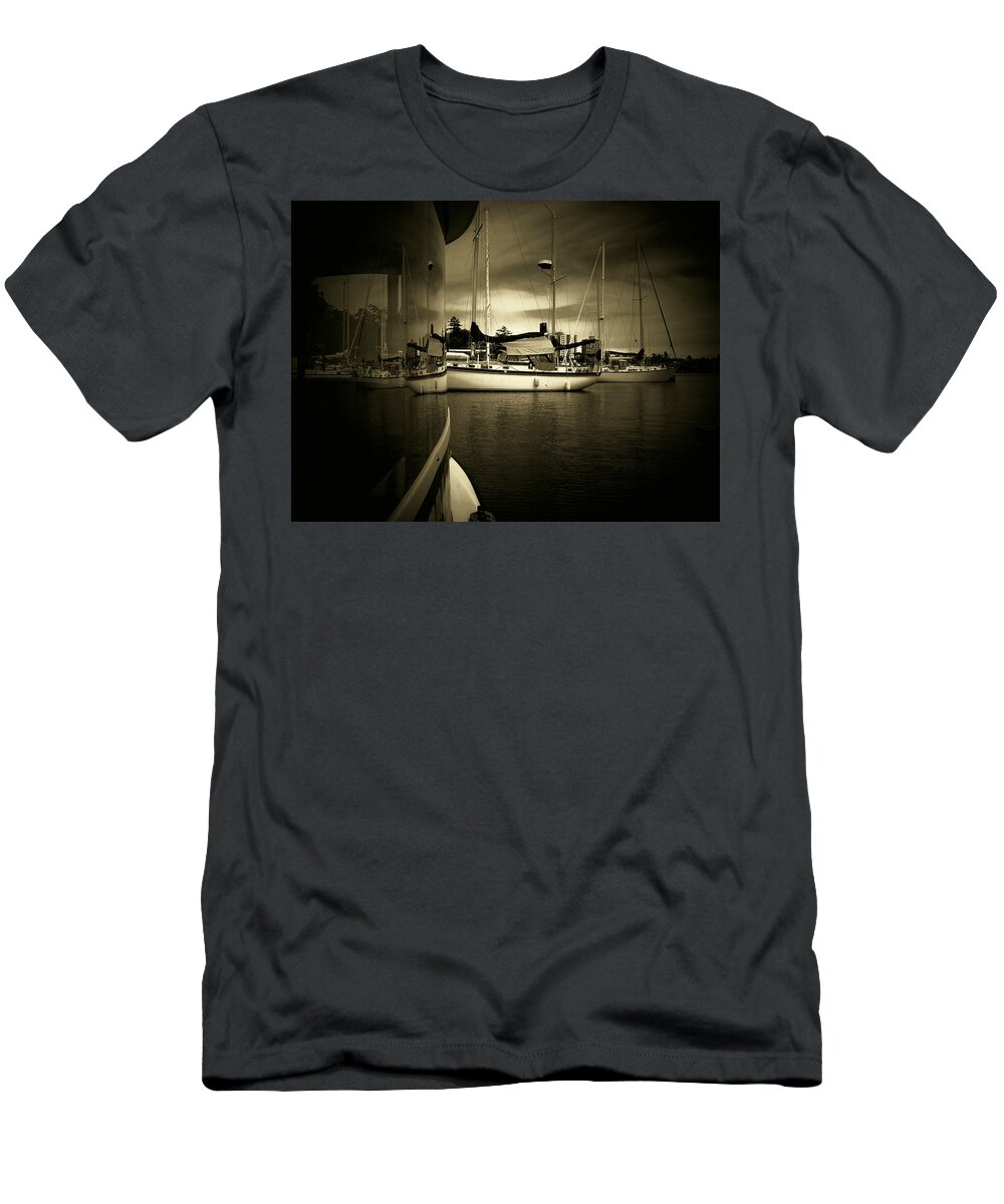 Wall Decor T-Shirt featuring the photograph Harbour Life by Micki Findlay