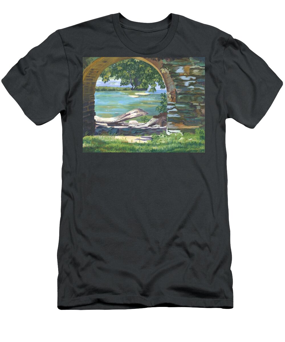 Harper's Ferry T-Shirt featuring the painting Harper's Arch by Lynne Reichhart