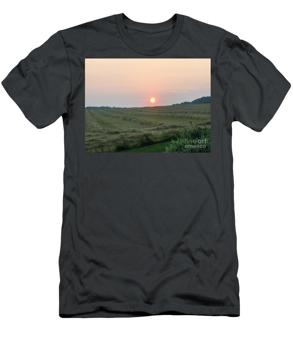 Moon T-Shirt featuring the photograph Harvest Moon by Brenda Brown