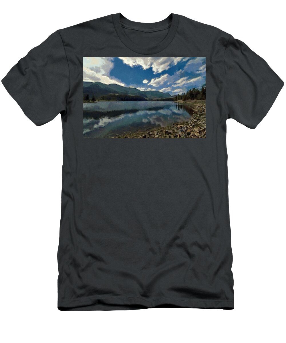 Haviland T-Shirt featuring the painting Haviland Lake by Jeffrey Kolker