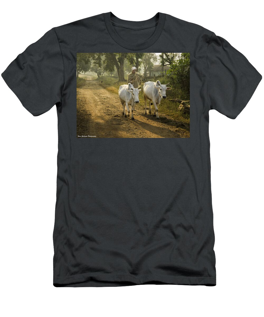 India T-Shirt featuring the photograph Heading Home by Fran Gallogly