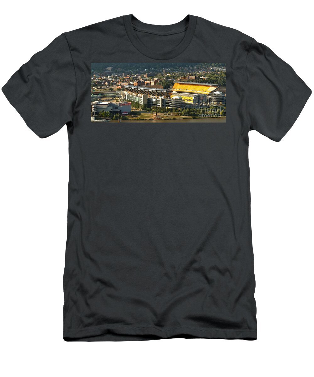 Heinz Field T-Shirt featuring the photograph Heinz Field Afternoon Panorama by Adam Jewell