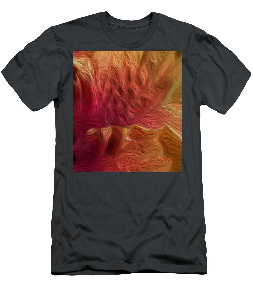 Acrylic T-Shirt featuring the painting Hibiscus Right Panel by Vincent Franco