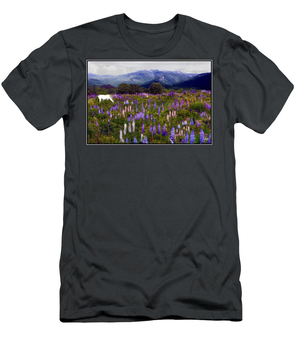 Lupinefest T-Shirt featuring the photograph High Country Lupine Dreams by Wayne King