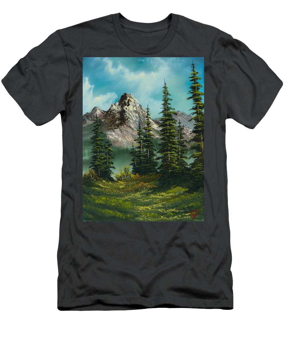 Landscape T-Shirt featuring the painting High Meadow by Chris Steele