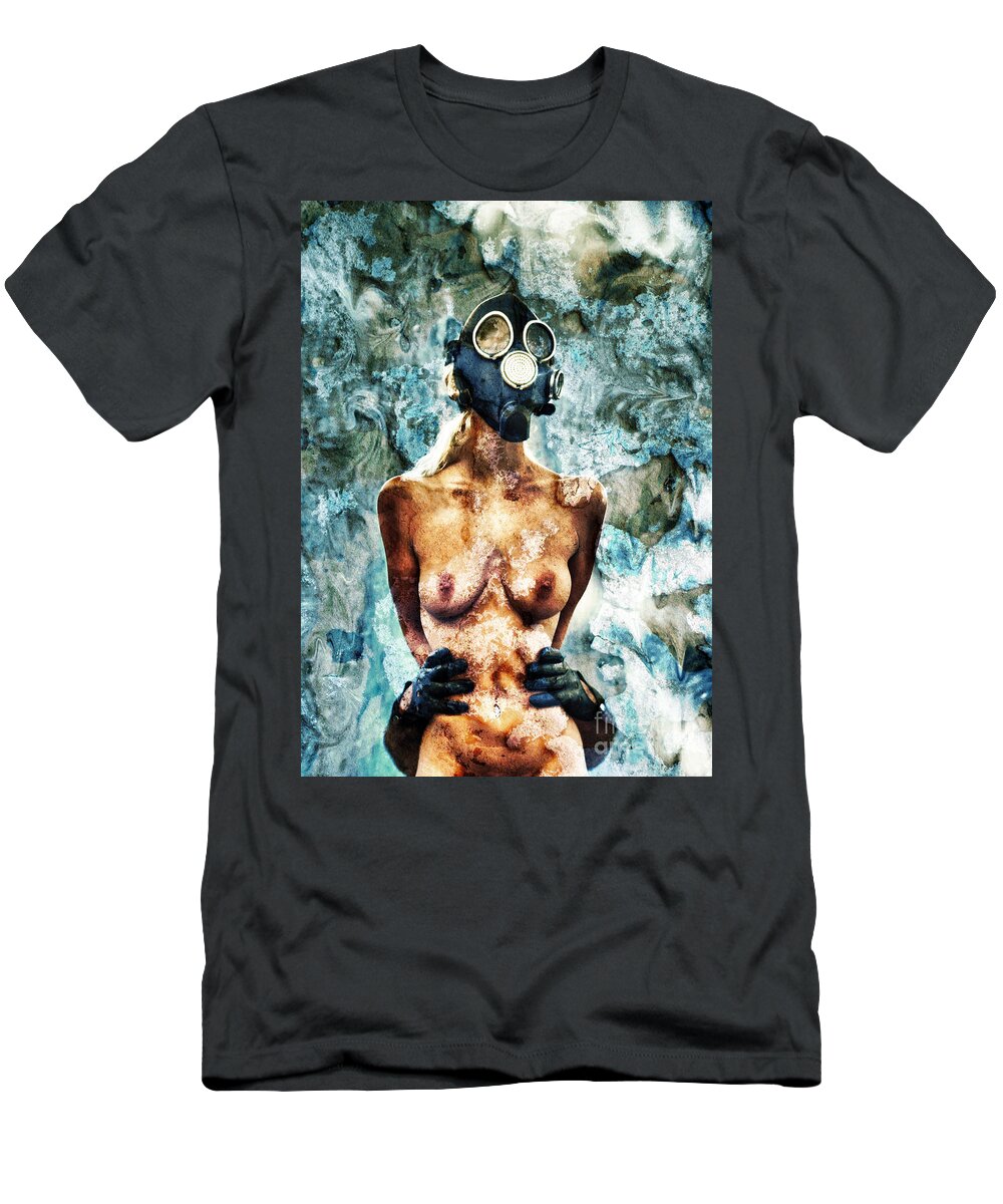 Art T-Shirt featuring the photograph Hold Me If I M Dying 1 by Stelios Kleanthous