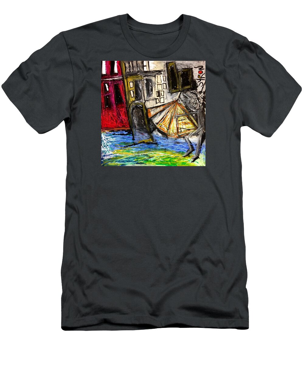 Venice T-Shirt featuring the drawing Holiday in Venice by Helen Syron