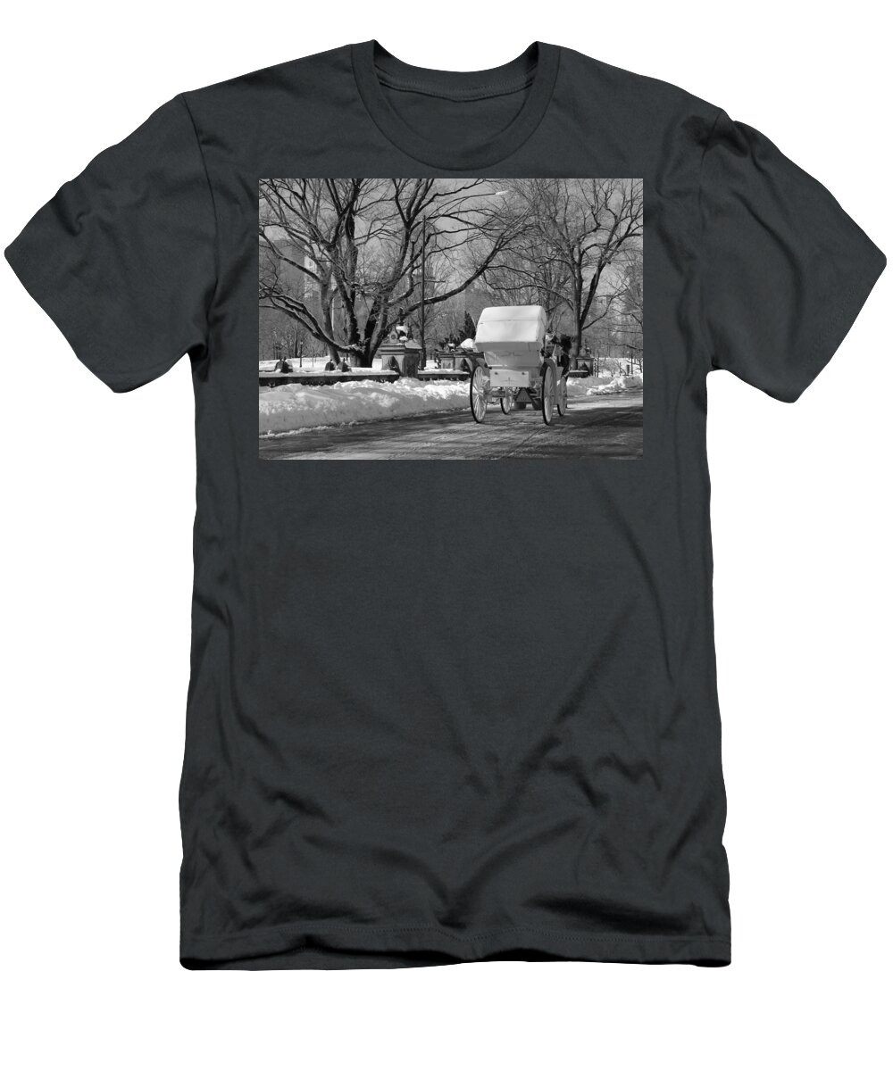 Central Park T-Shirt featuring the photograph Horse and Buggy by Catie Canetti