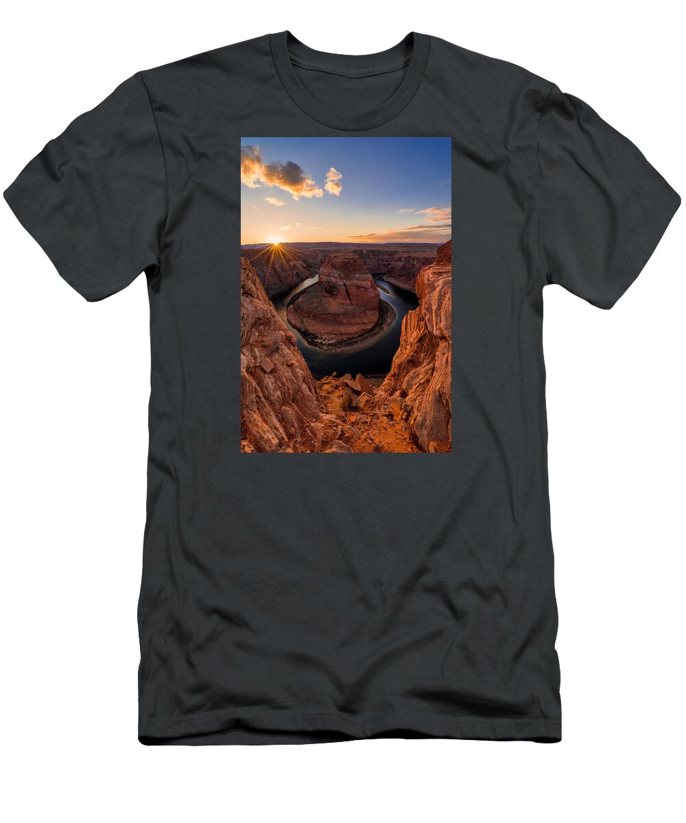 Horseshoe Bend T-Shirt featuring the photograph Horseshoe Bend by Chad Dutson