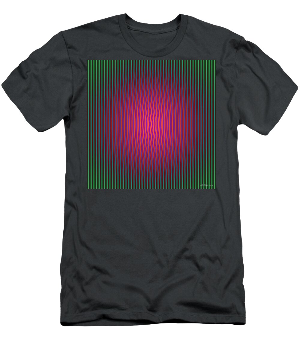 Op Art T-Shirt featuring the digital art Hot Spot by WB Johnston