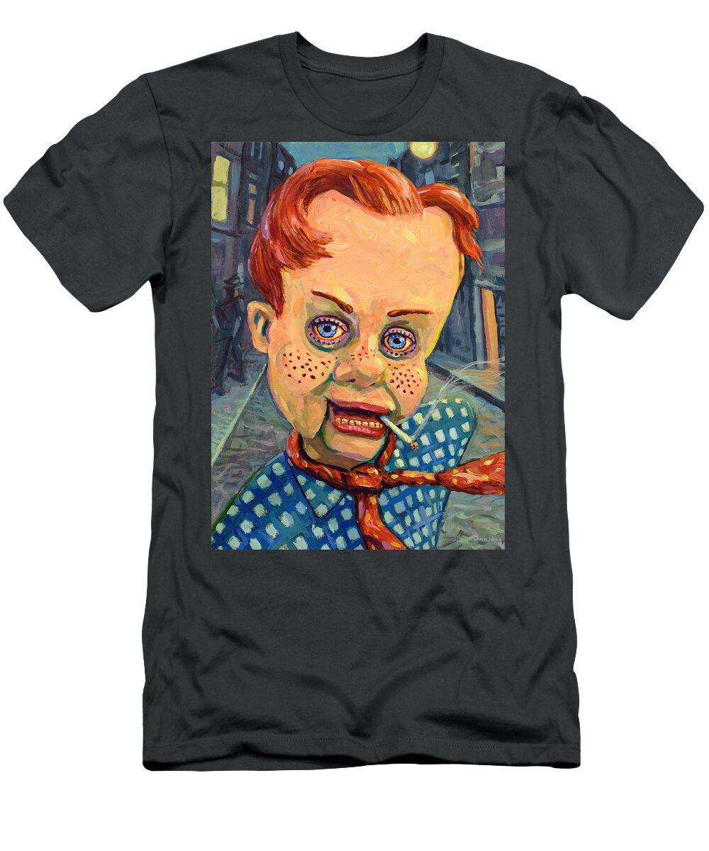 Howdy Doody T-Shirt featuring the painting Howdy Von doody by James W Johnson