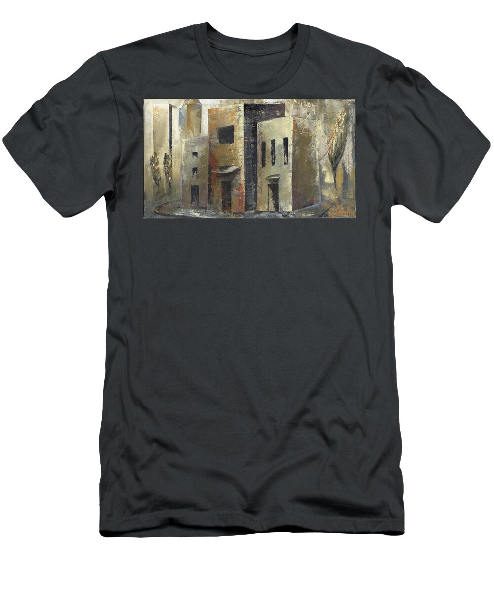 Cityscape T-Shirt featuring the painting 'Humbled Today' by Whitney Tomlin