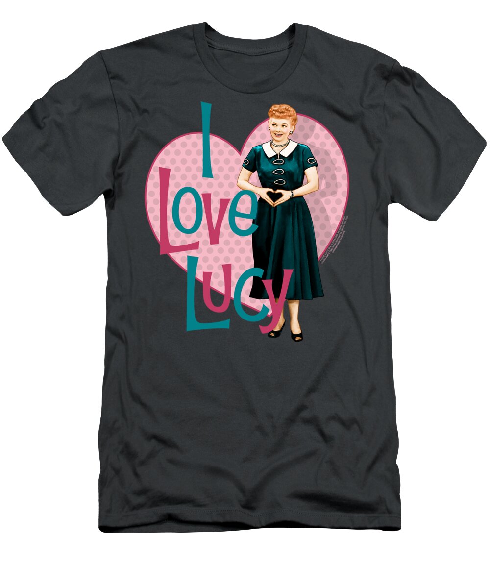  T-Shirt featuring the digital art I Love Lucy - Heart You by Brand A