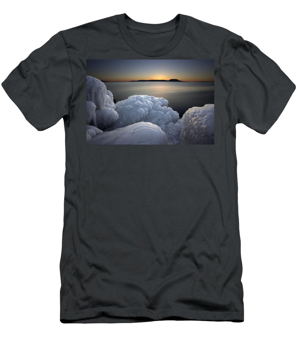 Bay T-Shirt featuring the photograph Ice Formations before sunrise by Jakub Sisak