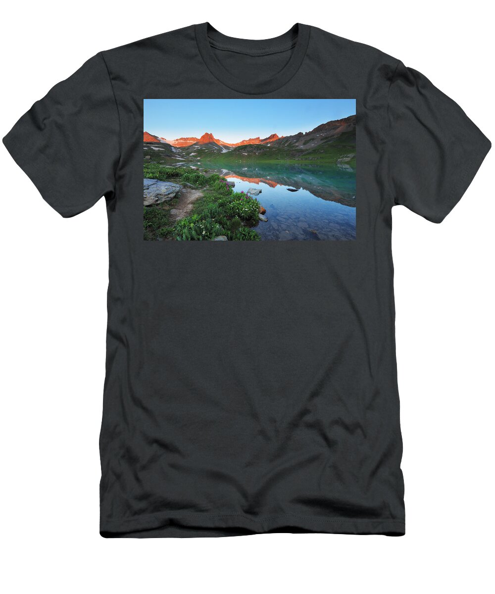 Colorado T-Shirt featuring the photograph Ice Lake Sunrise by Alan Vance Ley