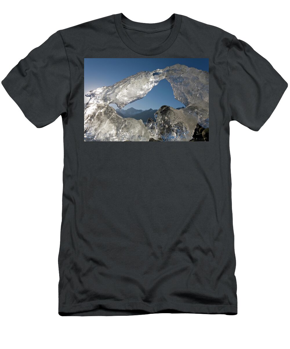 Alaska T-Shirt featuring the photograph Iceberg At Sunset, Glacier Bay National by WorldFoto