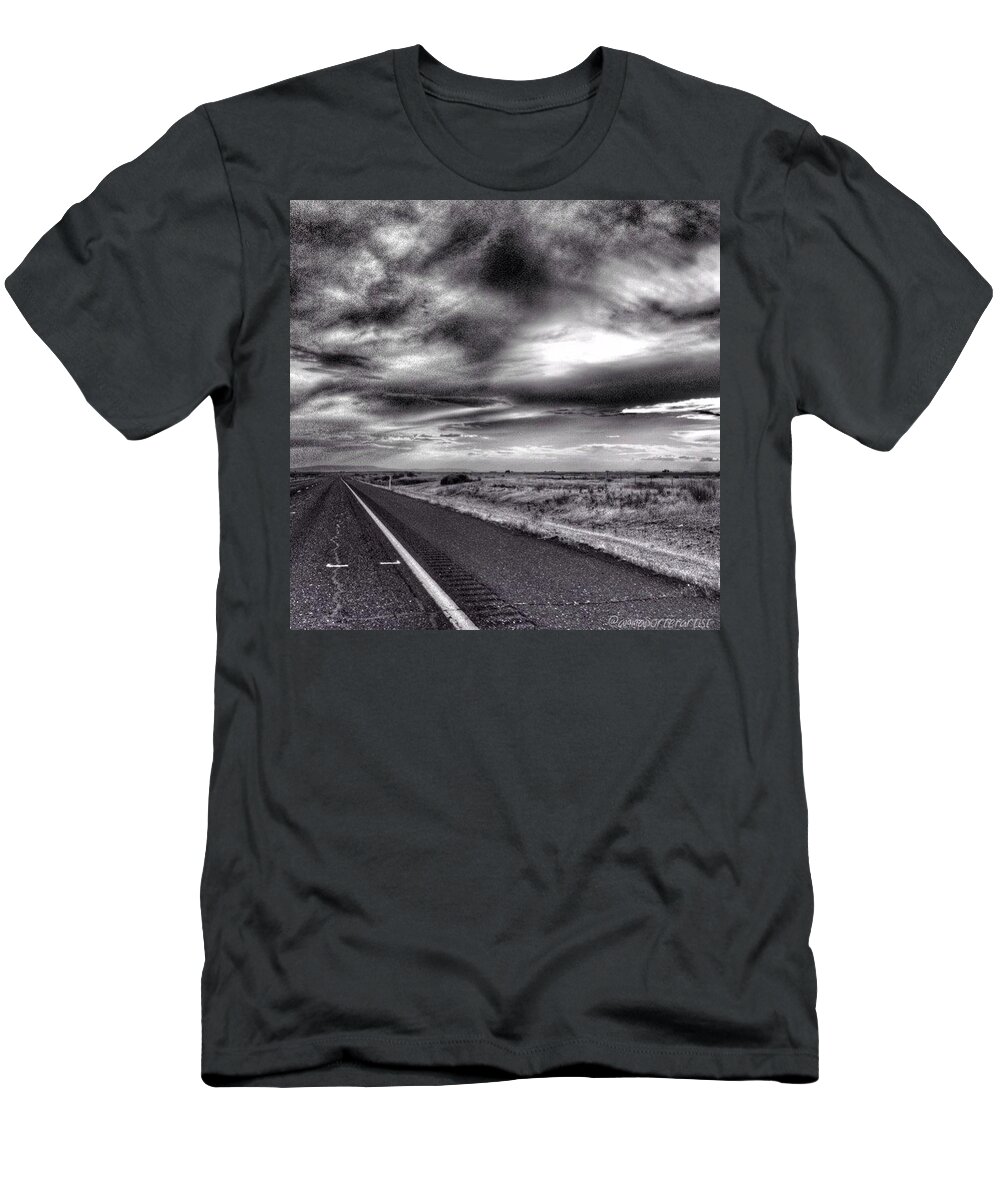 Rebel_sky T-Shirt featuring the photograph Impending Storm On I84 East In Eastern by Anna Porter