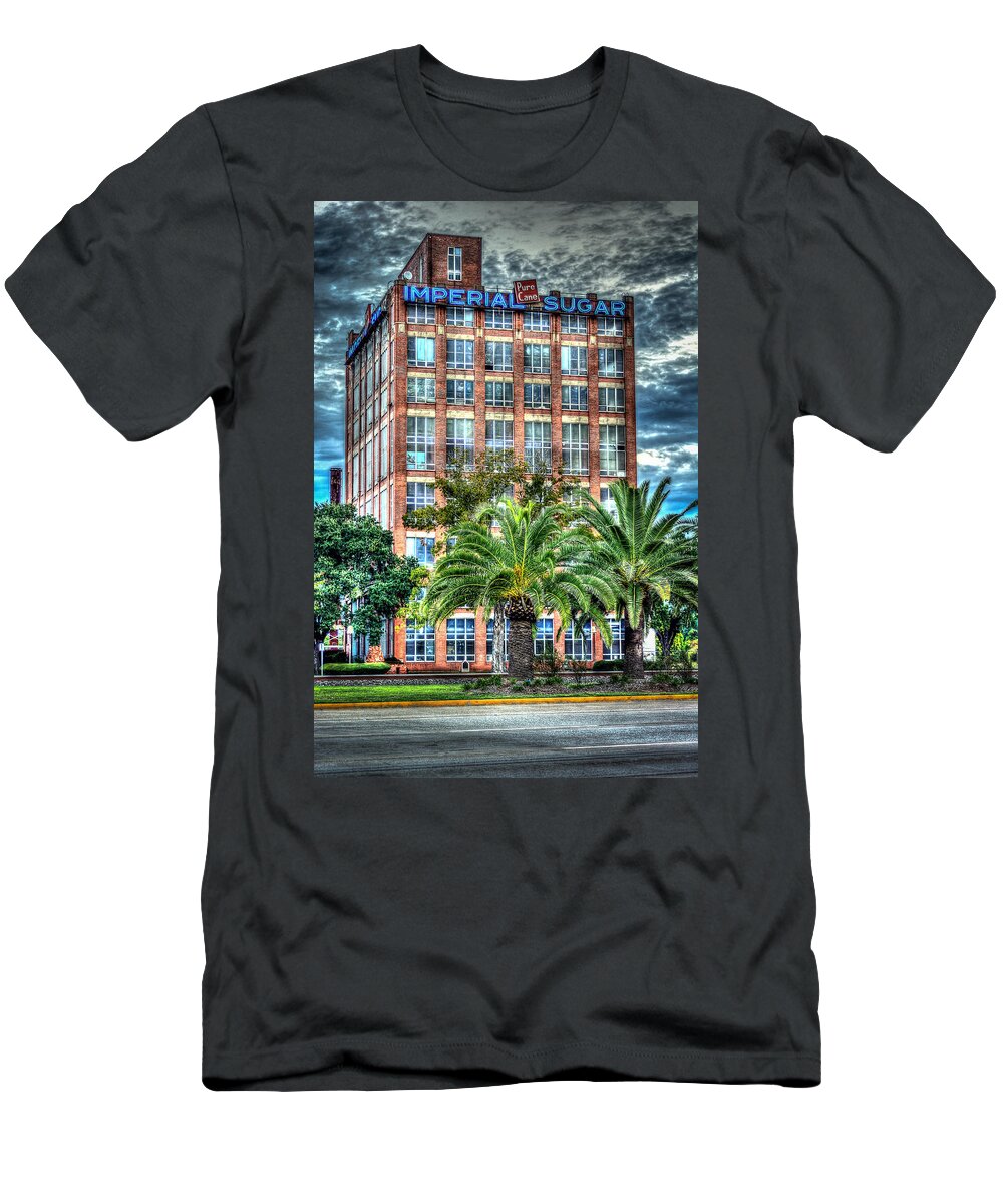 Imperial Sugar Factory Daytime Hdr T-Shirt featuring the photograph Imperial Sugar Factory Daytime HDR by David Morefield