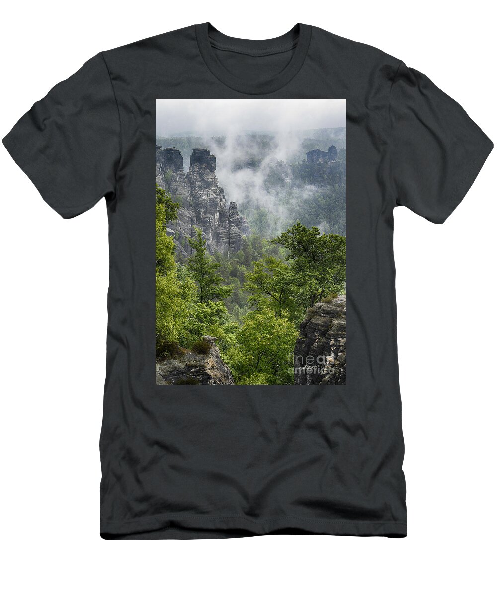 Photo T-Shirt featuring the photograph Impressive Rock Structures by Jutta Maria Pusl