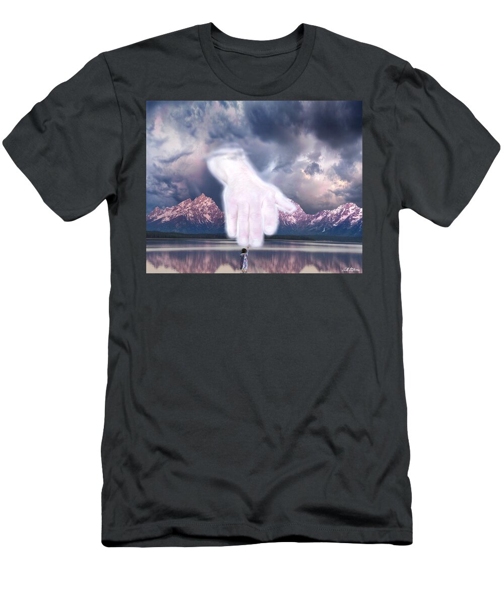 Spiritual T-Shirt featuring the digital art In Touch by Bill Stephens