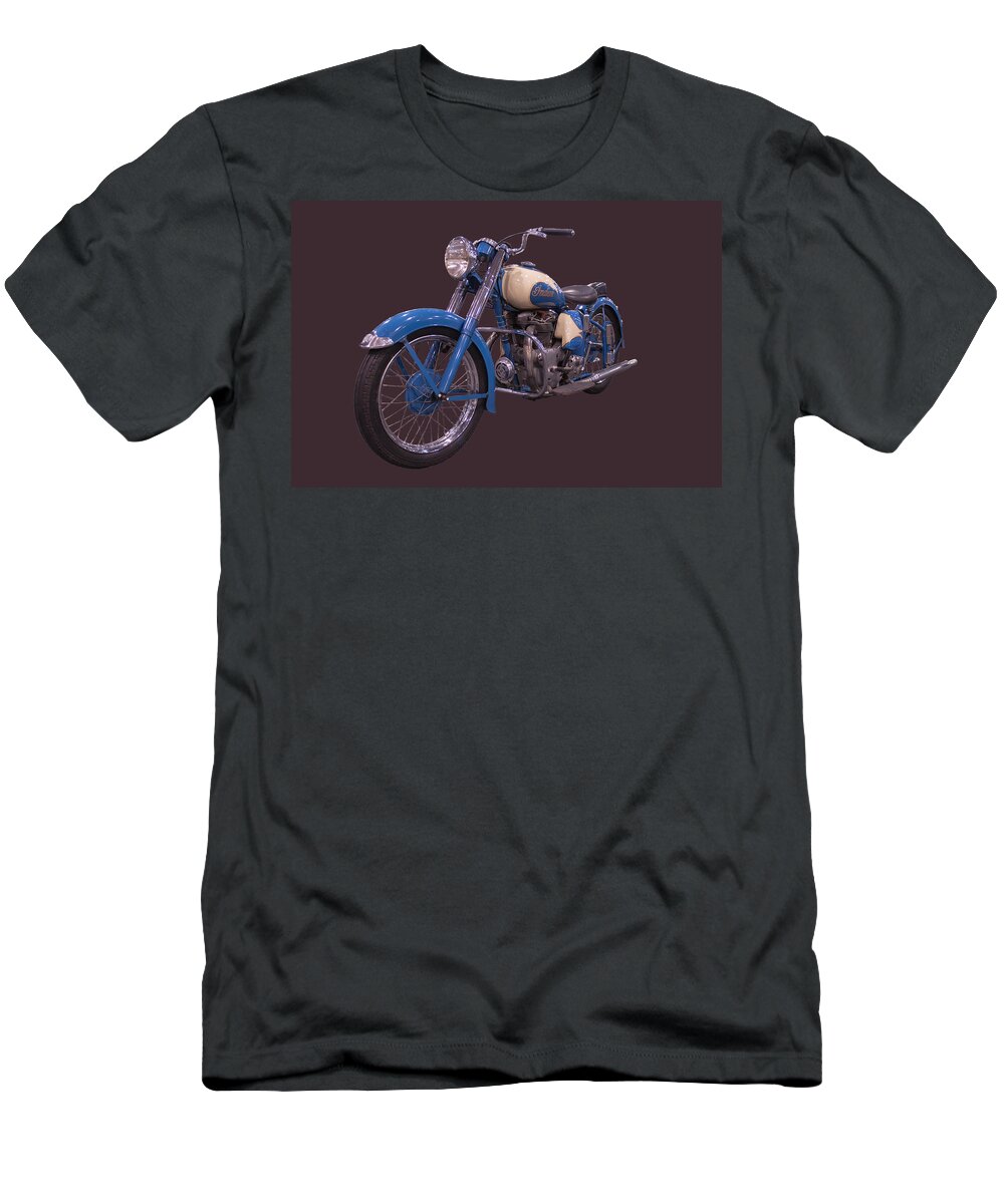 Transportation T-Shirt featuring the photograph Indian Motorcylce by Michael Porchik