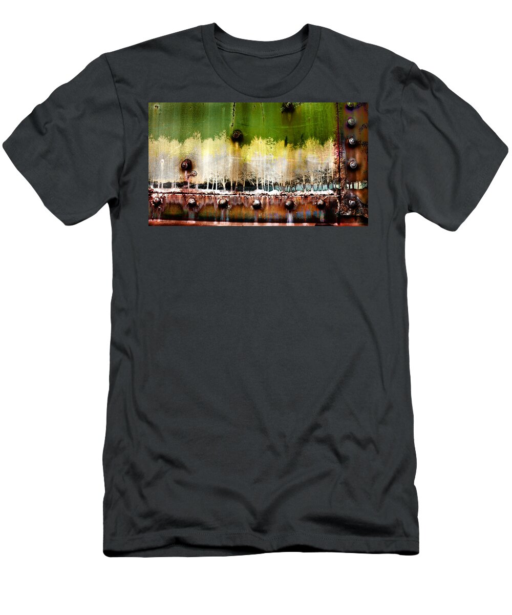 Landscape T-Shirt featuring the photograph Industrial Forest Abstract by Gray Artus