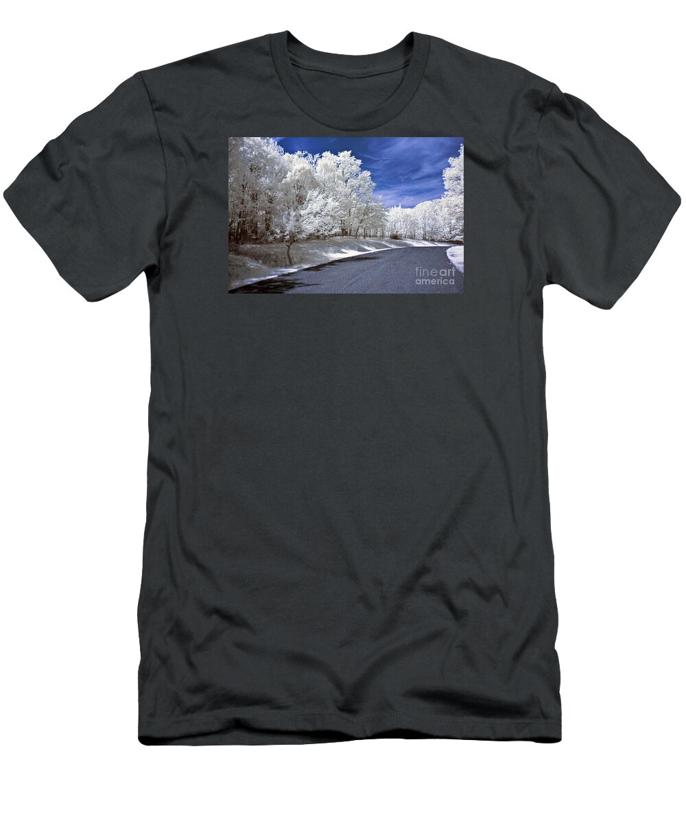 Landscape T-Shirt featuring the photograph Infrared Road by Anthony Sacco
