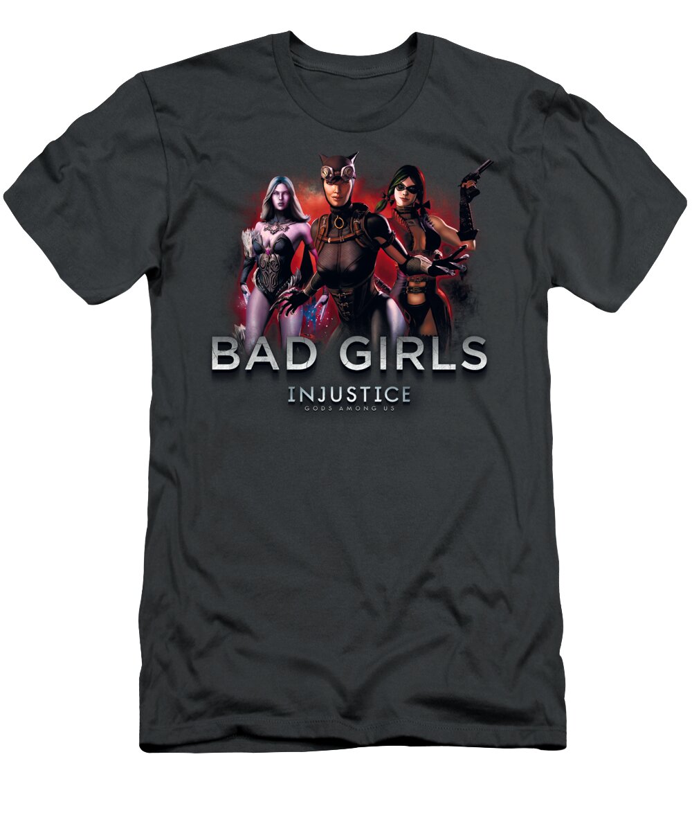 T-Shirt featuring the digital art Injustice Gods Among Us - Bad Girls by Brand A
