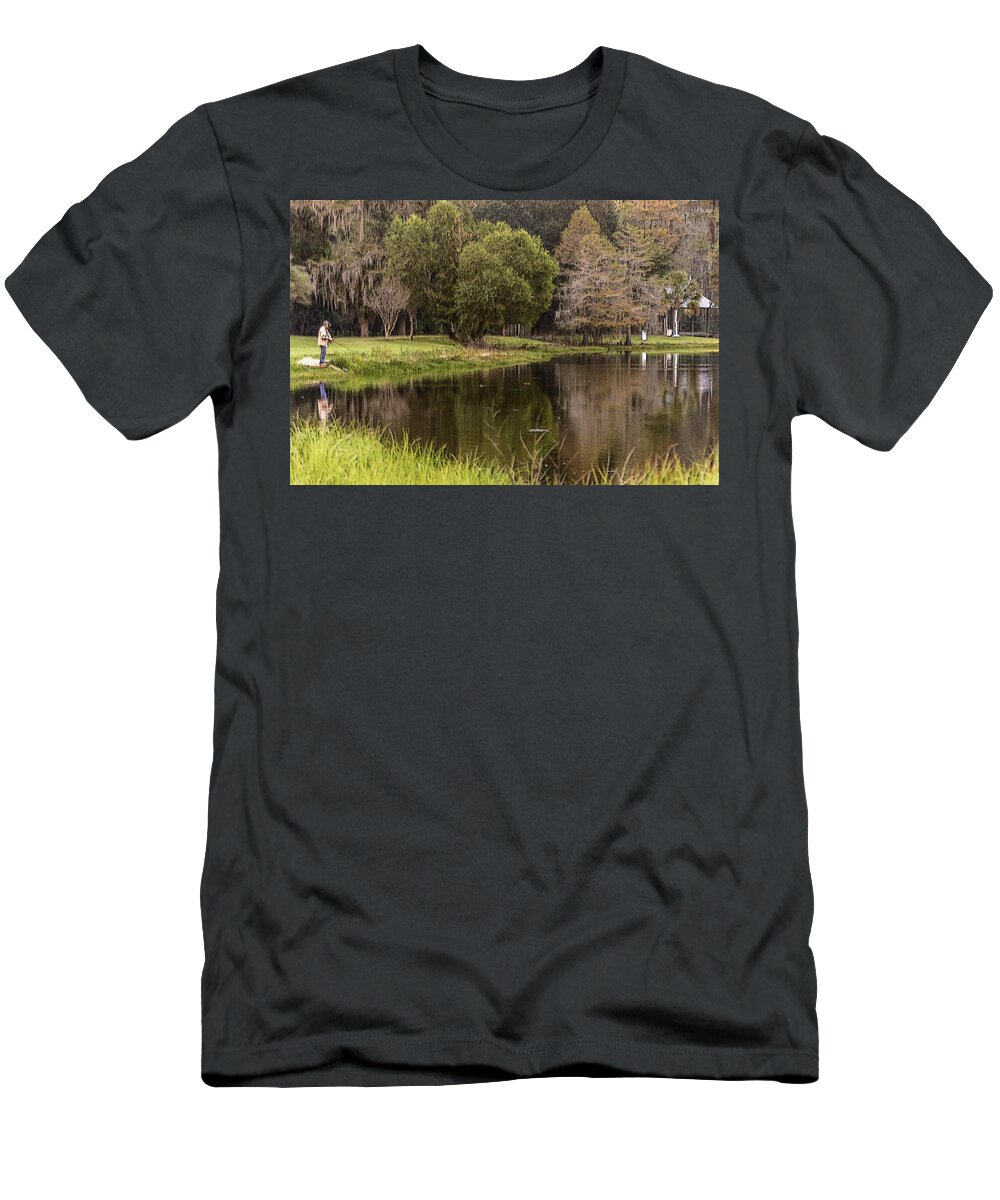 Fishing T-Shirt featuring the photograph Intent by Leticia Latocki