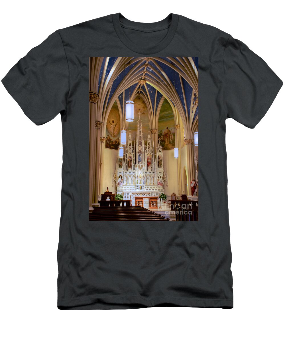 Annapolis T-Shirt featuring the photograph Interior of St. Mary's Church by Mark Dodd