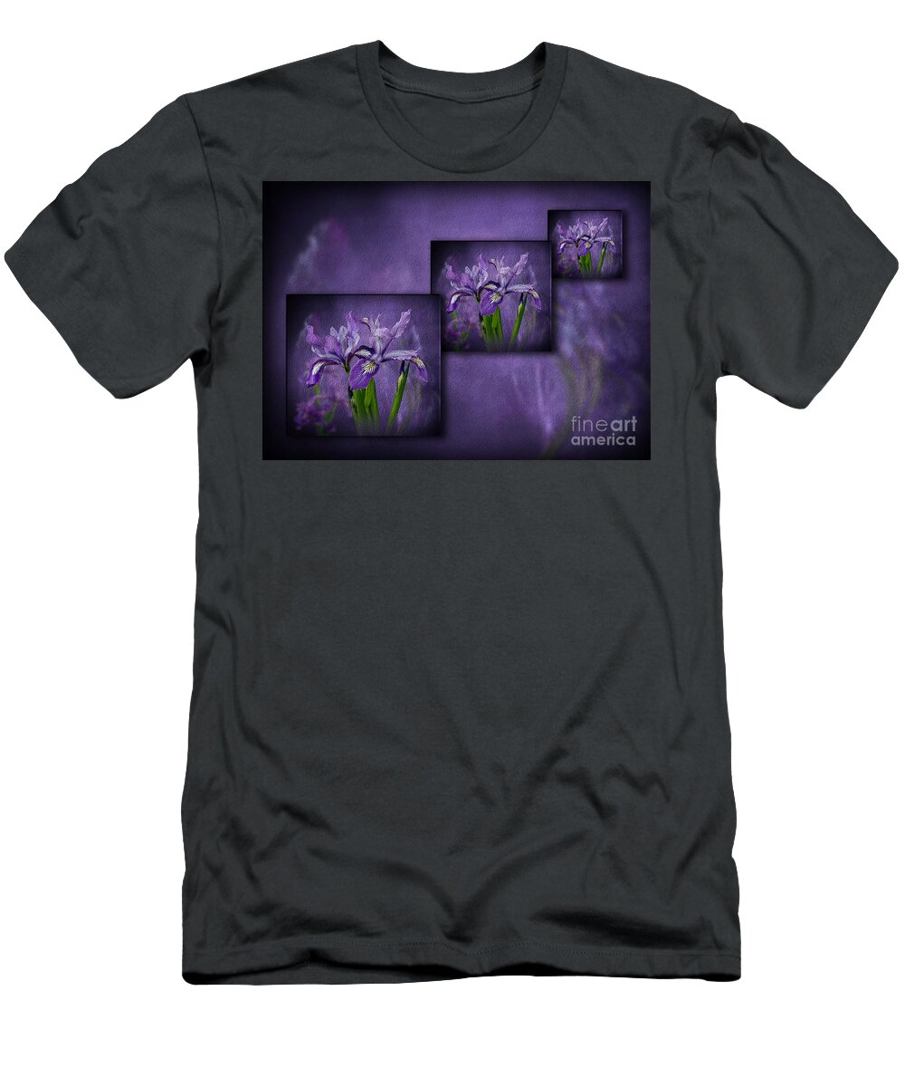 Iris T-Shirt featuring the photograph Iris Art by Shirley Mangini