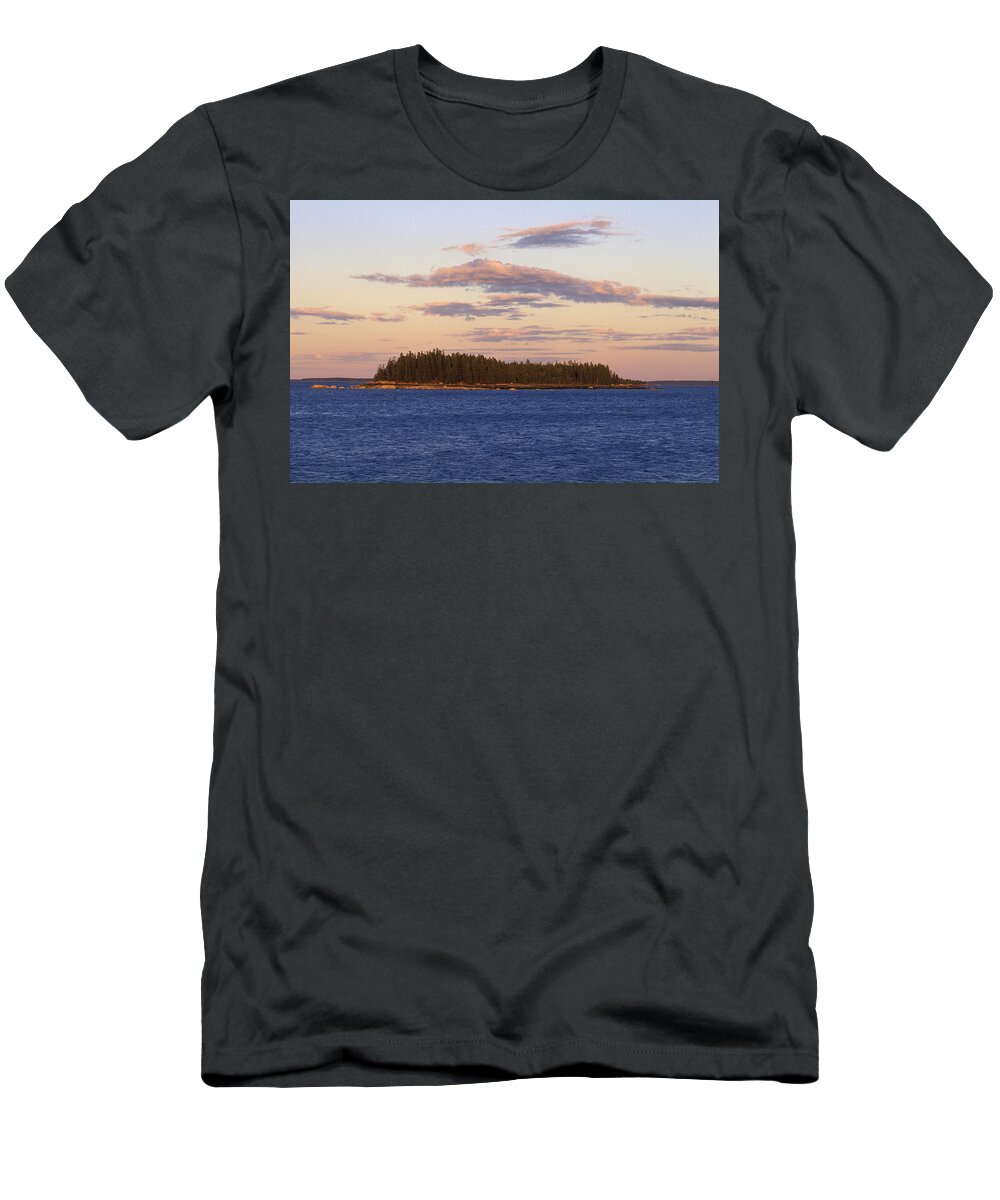 Archipelago T-Shirt featuring the photograph Island On The Coast Of Maine by Peter Dennen