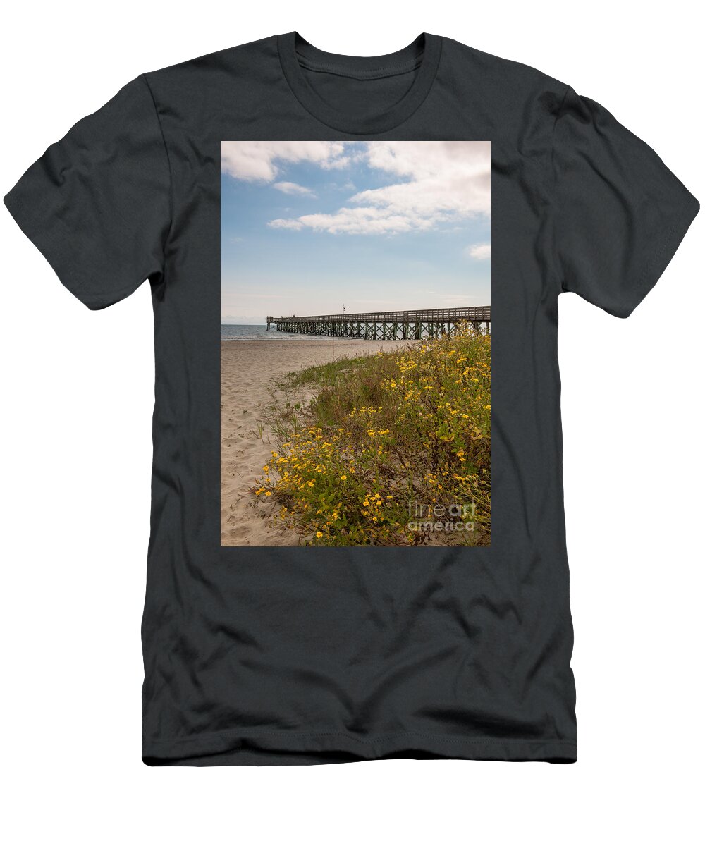 Isle Of Palms T-Shirt featuring the photograph Isle of Palms Pier by Dale Powell