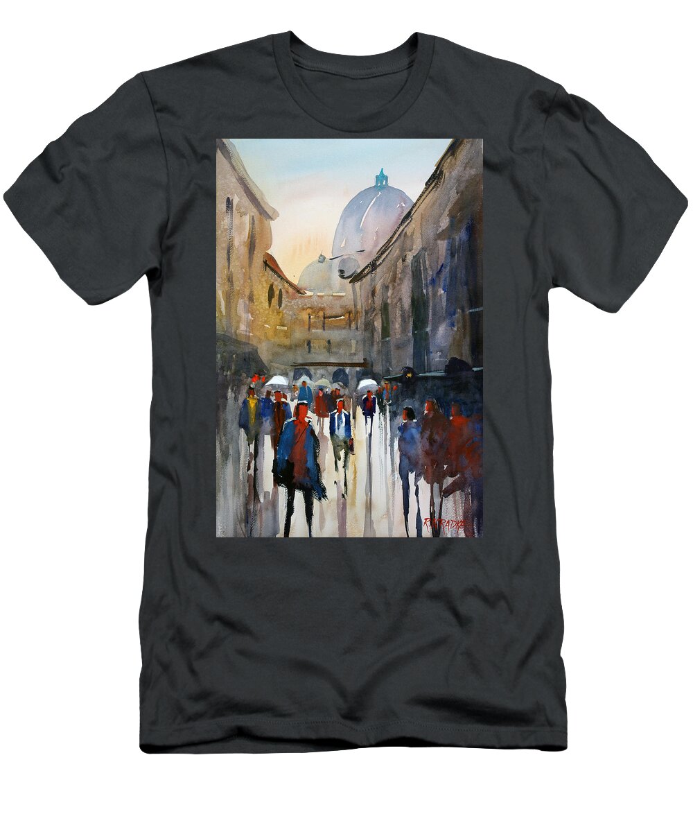 Ryan Radke T-Shirt featuring the painting Italian Impressions 5 by Ryan Radke